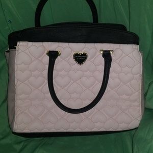 Betsy Johnson heart quilt purse bag tote